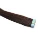 Tape In / On 100% Human Hair Remy Hair Extensions Hair Extension 2.5g / Weft (50cm - 10 Wefts - #1B Black Brown)