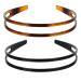 HLLLMX 2 PCS Double Row Teeth Comb Hairbands - Non-Slip Plastic Headbands for Women and Girls - Black/Brown - Buy Online on GoSupps.com