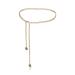 Urieo Sexy Waist Chain Gold Coin Tassel Metal Belt Belly Chains Dress Jeans Bikini Body Chain Jewelry for Women and Girls