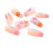 Coffin False Nails Long Fake Nails French Flowers Press on Nails Ballerina Acrylic Stick on Nails 24pcs for Women and Girls (Color : PINK Size : D) - Buy Online on GoSupps.com