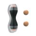 Oil-absorbing volcanic roller double head volcanic stone facial scooter with two interchangeable volcanic balls portable oil control roller for immediate removal of excess oil gloss (black) black B-style