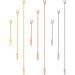 MTLEE 18K Gold Plated Necklace Extender Rose Gold Silver Chain Extenders Jewelry Extenders Delicate Choker Extender Stainless Steel Anklet Extender with Clasp 2/4/6 Inches 9