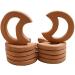 Wendysun 5pcs Cartoon Wood Baby Teether - Natural Animal Full Moon Shape Teething Nursing Beech Teether DIY Pendant Toy - Buy Online on GoSupps.com