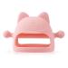 Baby Teether Cute Pink Cat Baby Teething Toy 3+ Months Food Grade Silicone Soothing Teether for Teething Pain Relief and Sucking Needs Washable Reusable Baby Chew Toys