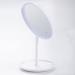 HOMEMIRO 8.0 Large Tall Round Lighted Makeup Mirror with Lights 3-Color Dimmable Light Up Mirror for Desk Brightness Adjustable Cordless Rechargeable Desktop Vanity Mirror 1X Daylight Cosmetic Mirror