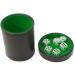 Luck Lab Black Leather Dice Cup with Lid & 6 Matching Pearl Dice - Green Velvet Interior - Ideal for Board Games - Buy Online on GoSupps.com