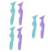 DOITOOL 6 Pcs Silicone Beauty Ruler Eyeliner Pencil Eyeshadow Stencils Plate Eyeliner Guide Stencils Stamp