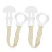 MAM Soother Clips Pack of 2 Baby Soother Chain Fits All MAM Soothers Newborn Essentials Cream Strap (Soothers Not Included) Stone Soother Pack of 2