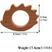 Wendysun 2pcs Cartoon Hedgehog & Beech Teether Set for Baby Teething - Natural Wood DIY Pendant Toy - Buy Online on GoSupps.com