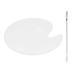 Wnvivi Clear Makeup Palettes with Spatula Acrylic Nail Art Mixing Tray Cosmetic Palette for Mixing Makeup Cream Nail Art