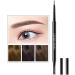 Eyeliner Long Lasting Double Earbrow Pencil Waterproof Rotatable Ultra Slim Pen Black Felt EyelinerBrown - Buy Online on GoSupps.com