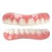 XZLZMD pebble gel dental prostheses above cosmetic veneer natural color temporary prostheses teeth immediate repair of cracked or missing denture for men and women 1 pair