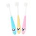 minkissy 3pcs Toothbrush Teether Toy Child Small Head Bristles Abs
