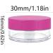 Empty Sample Pots 4 Pcs Empty Plastic Cosmetic Jars Clear Travel Cosmetic Container Mini Cosmetic Containers for Face Creams Sample Make-Up Pink - Buy Online on GoSupps.com