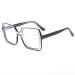 Reading Glasses Square Blue Light Blocking Oversized Computer Readers Anti Eye Strain Flat Light Mirror Eyeglasses +250 Black