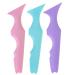 3pcs Silicone Beauty Ruler Mascara Drawing Aid Lipstick Makeup Tool Silicone Eyeliner Makeup Supply Eyebrow Stencils Lipstick Drawing Aid Silicone Mascara Applicator Pink Blue Purple