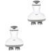 ULTECHNOVO 2pcs Head Massager White Silica Gel Charging Mode