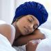 LADES Silk Satin Bonnet-4 Packs Women Satin Hair Bonnet for Curly Hair Satin Bonnet Silk Sleep Cap Silk Hair Wrap for Sleeping Black Hair Black+Purple+Red+Sapphire blue - Buy Online on GoSupps.com