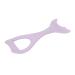 Reusable Silicone Winged Eyeliner Stencil for Makeup with Tooth Shaped Baffle and Detachable Fishtail Brush Soft and Flexible Multifunctional (Purple)