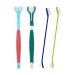 Plabbdpl Dog toothbrush 4 pieces pet toothbrush toothbrushes for dogs PET toothbrush 2 triple head dog toothbrushes and 2 long grip dog toothbrush toothbrush dog for dogs and cats