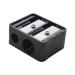 Professional Cosmetic Pencil Sharpener Double Holes For Eyebrow Lip Liner Eyeliner Pencil School Office Supplies Sharpeners