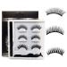 NO GLUE NO MAGNENT 3 Differt Pairs Makeup Magic Eyeliner Lashes Set Tweezer Handmade Natural And Dramatic Look False Eyelashes Eye Lashes Extension (02)