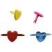 Hahiyo Heart Shaped Brads Metal Fasteners Rivets 8.8x9.2mm Strong Penetration Even Prong Flexible Secure Through Paper Easy Bend Pass No Jagged Groove Burr Rust for Scrapbook Tag 200PCS Mixed Color Heart 8.8x9.2mm-Mixed ...