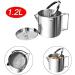 1.2L Outdoor Steel Kettle - Portable Coffee Pot Teapot for Camping Trips - Buy Online on GoSupps.com
