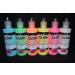 Glow in the Dark Fabric Paint Set - 4 Ounces | Luminous Fluorescent Colors for Art & Fabrics | Includes DirectGlow UV Keychain Light - Buy Online on GoSupps.com