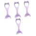 Beavorty Makeup Applicator 4pcs Mascara Brush Makeup Mascara Silicone Makeup Brush Women Silicone Eyeliner Imprint Shield 1 count (Pack of 1) Violetx4pcs