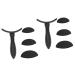 Baluue 2 Sets Eye Shadow Stamp Makeup Convenient Tool Make up Women Eyeshadow Stamp Makeup Tools 6.5x5cmx2pcs Blackx2pcs