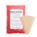 DELUXUS Waxing Beads 500g Hard Wax Beads Brazilian Bikini Wax with 10 Applicators Wax Beads for Face Upper Lip Legs Armpit Eye Brow for Fine Hair Removal. (Strawberry)