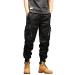 GUOBIOZIY Mens Casual Joggers Sweatpants Big & Tall Elastic Drawstring Sweatpants for Men with Pockets for Workout Black Medium