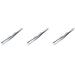 ISTOVO 3X Silver Tone Stainless Steel 3.5 inch Length Tweezer for Eyebrow