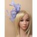 6494 Cornflower blue large looped sinamay and feather fascinator on a clear comb Wedding Races - Buy Online on GoSupps.com