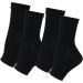 Hemoton 2 Pairs Ankle Compression Socks peroneal tendonitis brace heel protectors ankle sleeve mens sock cozy socks for women foot protector comfortable socks men and women cotton 25X7CM Black 1