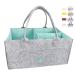 Baby Diaper Caddy Organizer - Baby Basket For Boys Girls | Large Portable Travel Car Organizer | Nursery Storage Bin for Changing Table | Newborn Registry (Blue)