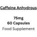 Caffeine Anhydrous | 75mg | 60 Capsules | 1-2 Capsules Daily - Buy Online on GoSupps.com