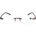 I NEED YOU LIGHT G67100 Rimless Havana Glasses - Stylish Plastic Frame with Case 2 Diopters - International Shipping Available - Buy Online on GoSupps.com