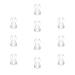 10 Soft Replacement Mushroom Eartips Domes for Siemens BTE Hearing Aids(L)