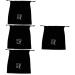 BIUDECO 4 Pcs Hair Dryer Storage Bag Mini Hair Organizer Storage Hair Dryer Travel Bag Tool Flannel Black