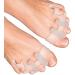 Toe separator Wieat 3 pairs toe spreader silicone hallux valgus correction 0% BPA universal size toes correction relieve hallux valgus and hammer toe soft toe spreader for women and men