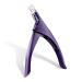MARLAS Professional-Grade Acrylic False Nail Trimmer Stainless Steel Tip Cutter for Precision Nail Shaping (Purple)