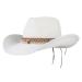 GEMVIE Cowboy Cowgirl for Women Mens Floppy Sun Hat Fedora Straw Wide Brim Cowboy Beach Cap White