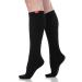 VIM & VIG compression socks made of cotton 15 20 mmHg graded for women and men (black solid large/xl) black Large/X-Large (1 pair)
