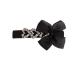 Hair Barrettes for Women Female Love Rhinestone Fabric Bow Hair Clip Hair Accessories 1 count (Pack of 1) Black