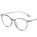 Parwana anti-UV reading glasses anti-blue light computer reader classic round of presbyopia glasses flat light mirror (color: gray size: +0.00) +0.00 gray