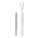 Reusable Stainless Steel Straight Straw Lightweight Portable Retractable Drinking Straw Cleaning Brush Kit