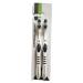 Borussia M nchengladbach toothbrush 2 Series Pack |Official fan articles foal shop |Modern black and white design with medium-soft bristles and ergonomic handle