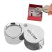 Portable Magnifying Glass 20x/30x Magnification for Jewelry 20X / 30X Portable Magnifying Glass Jewelry Check Reading Magnifier Magnifying Glass Folding Pocket 02
